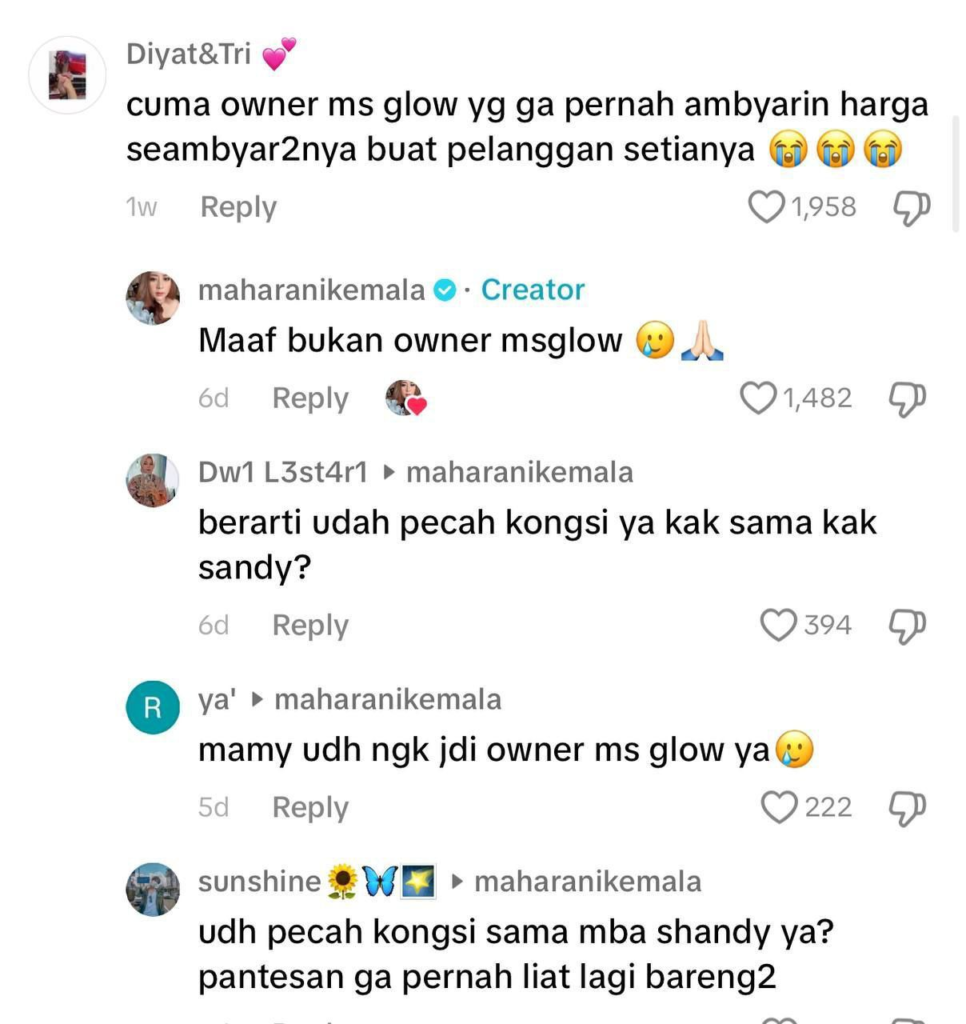 Ms Glow Bubar? Maharani : Maaf Bukan Owner Msglow